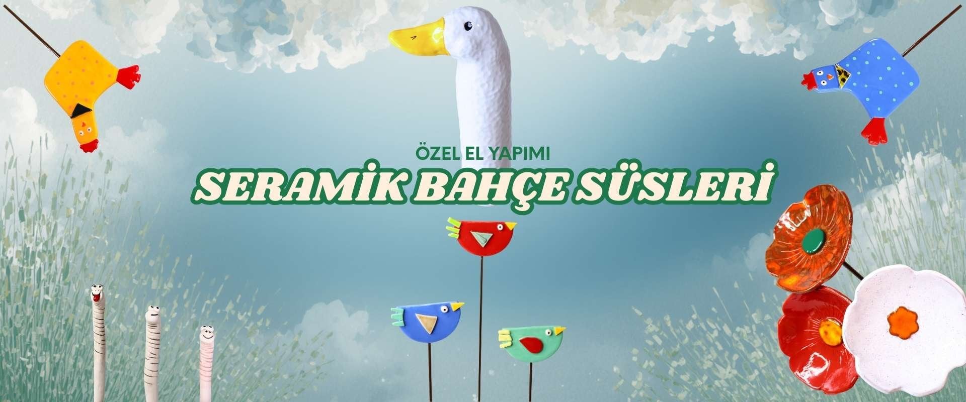 seramik bahçe süsleri