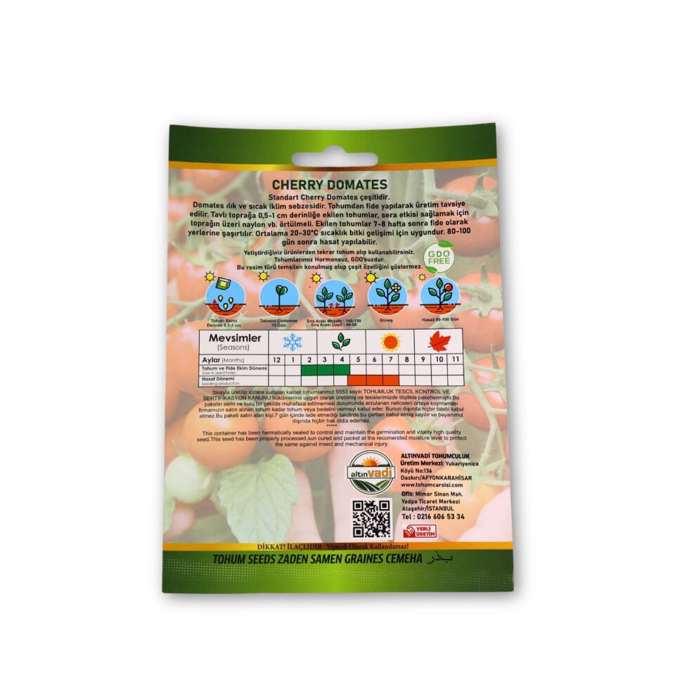 Cherry (çeri) domates tohumu - 400 adet