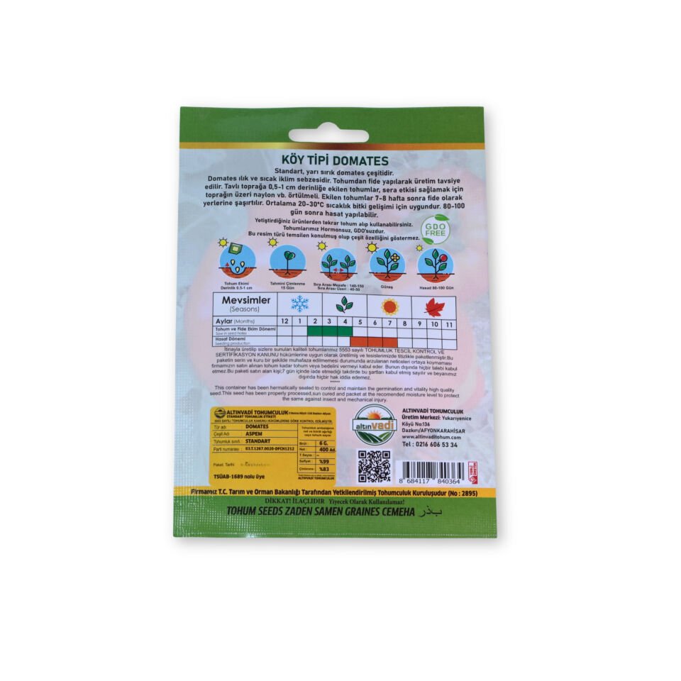 Domates tohumu (köy tipi) - 400 adet