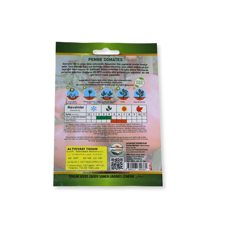 Pembe domates (Ege) tohumu