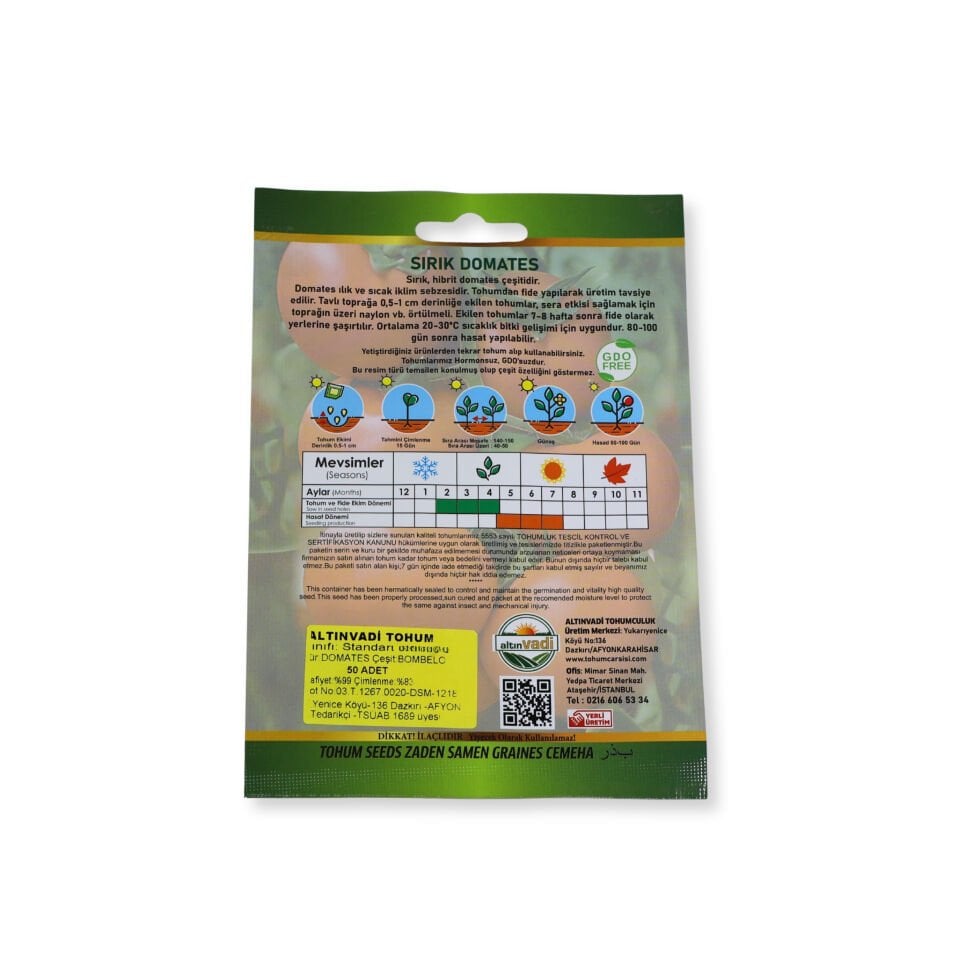 Domates tohumu (sırık) - 50 adet