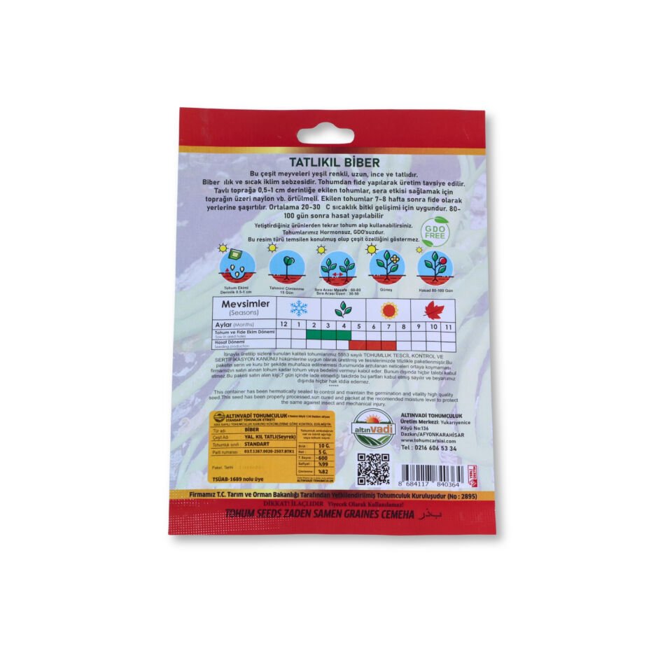 Tatlı kıl biber - 600 adet