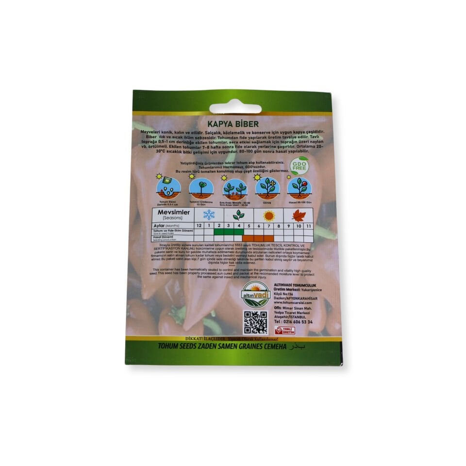 Biber tohumu (kapya)