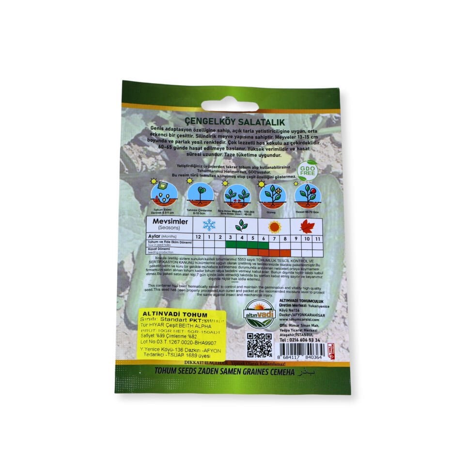 Çengelköy salatalık tohumu - 150 adet