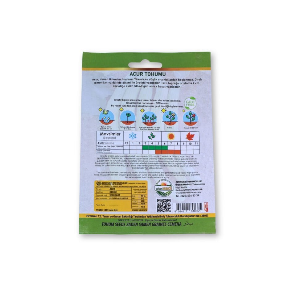 Acur tohumu - 100 adet