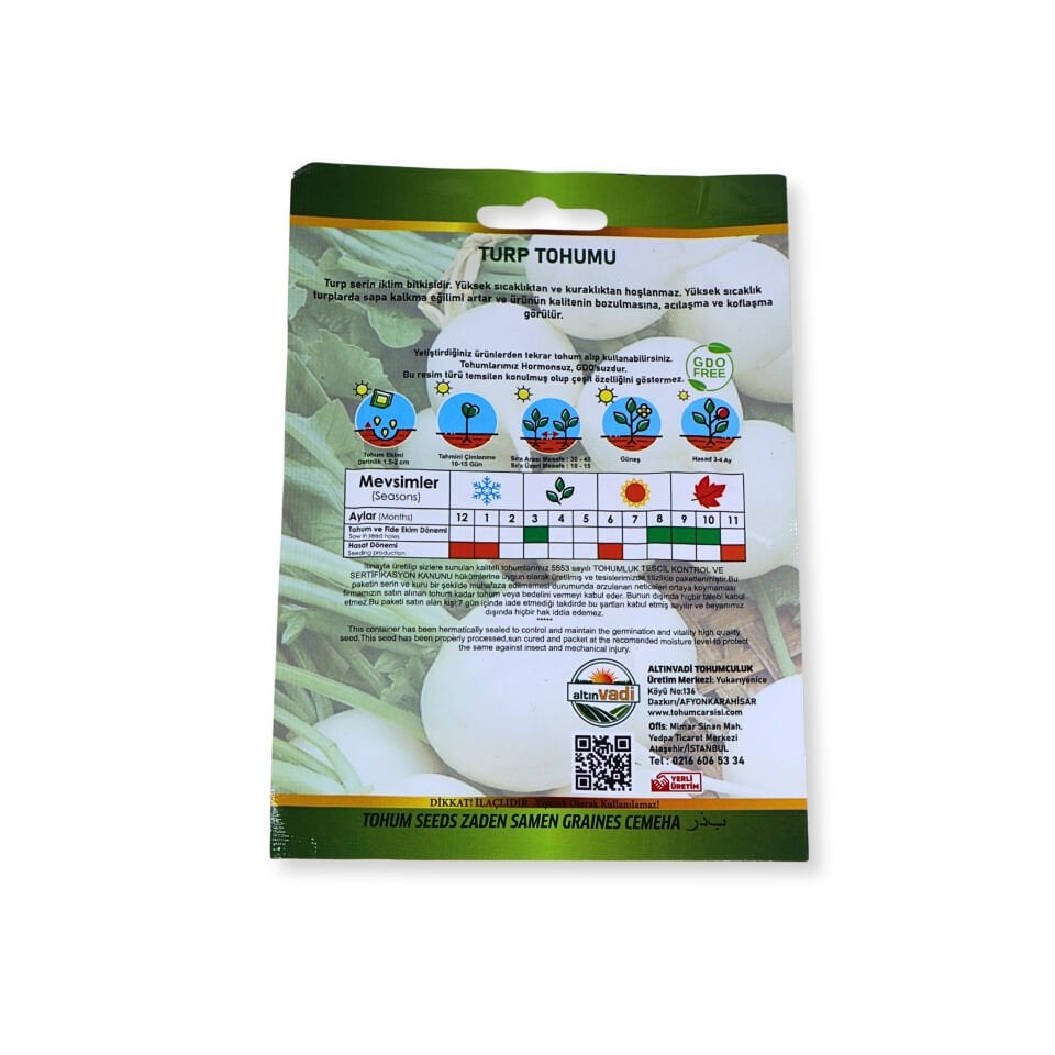 Turp tohumu (beyaz) - net 10 gr