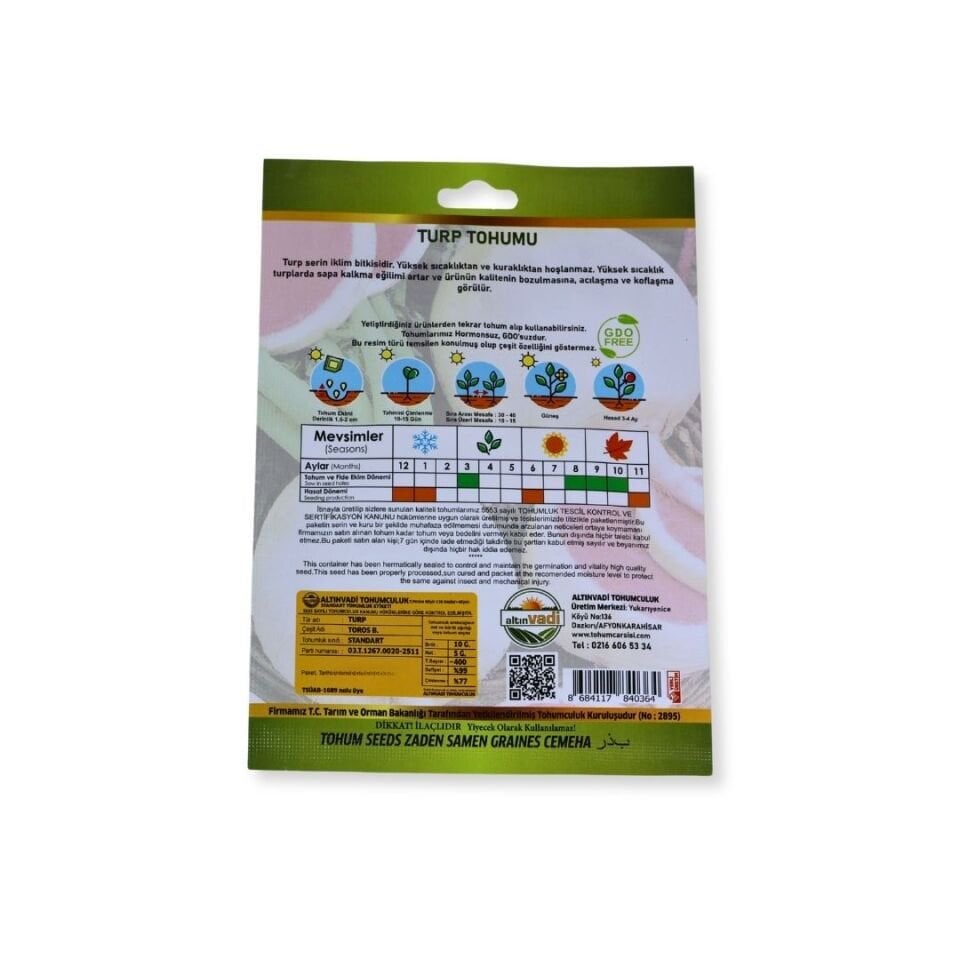 Çin turpu tohumu - 400 adet