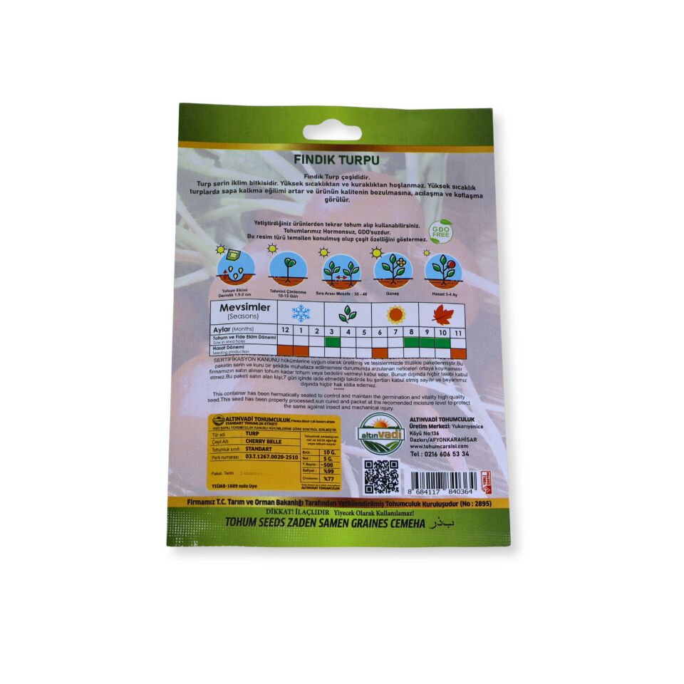 Turp tohumu (fındık) - 500 adet