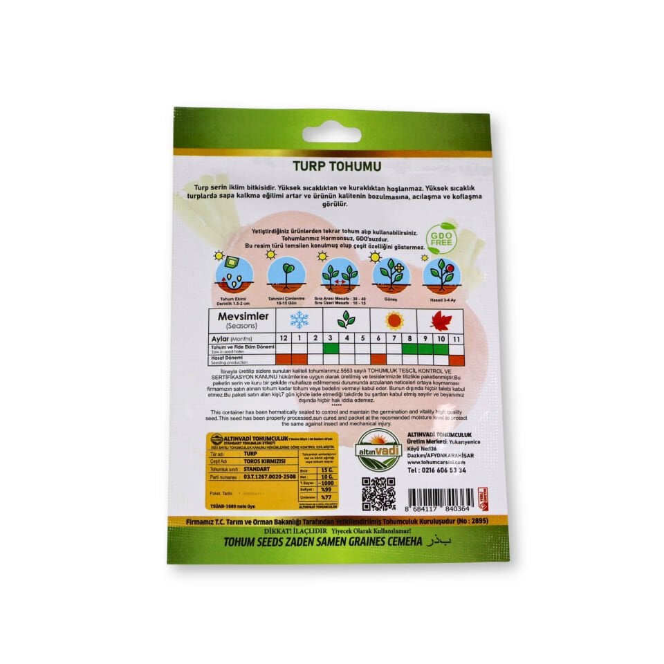 Turp tohumu (iri kırmızı) - 1000 adet