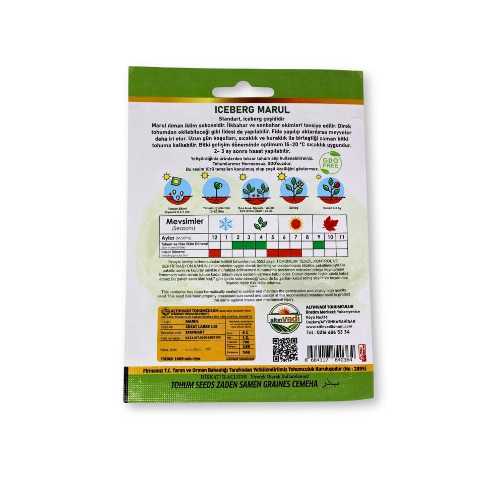 Marul tohumu (iceberg) - 700 adet