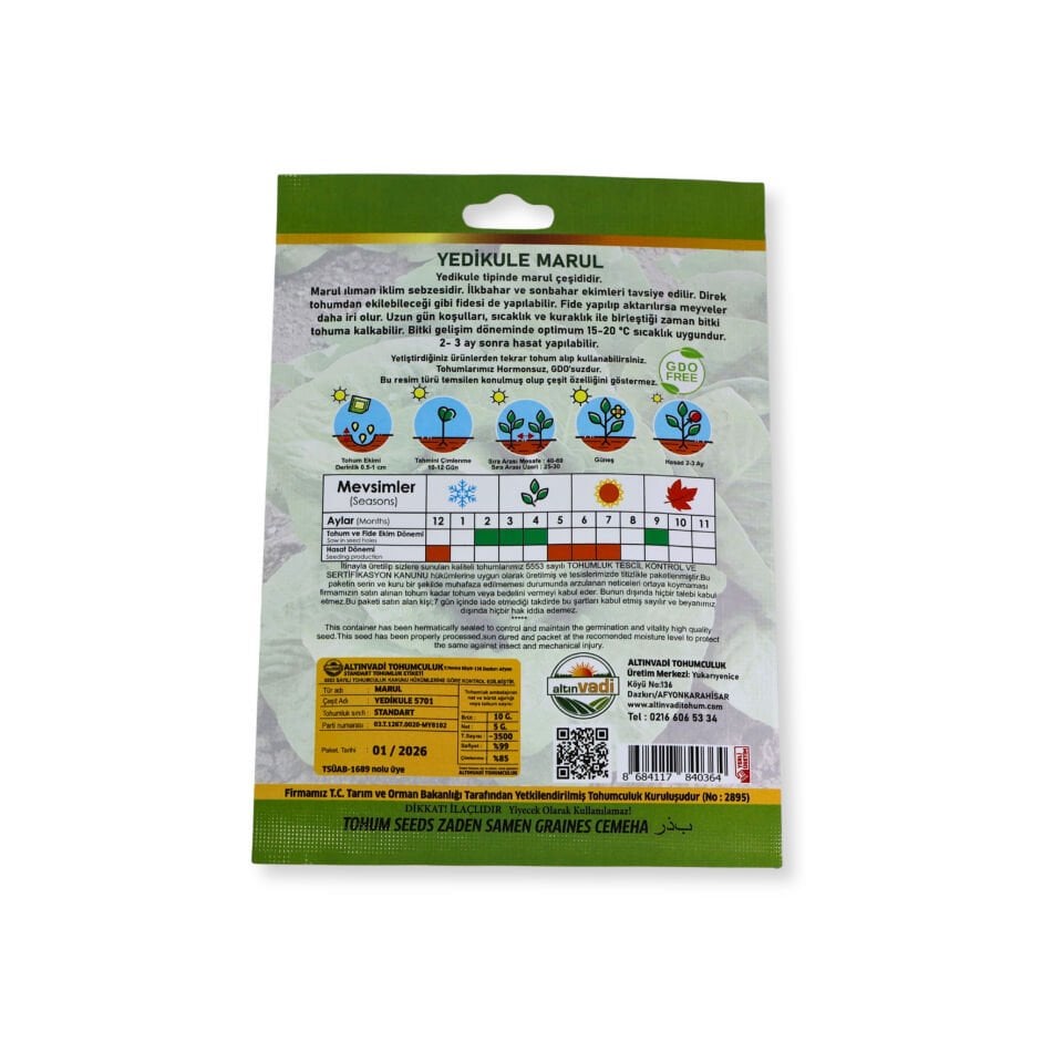 Marul tohumu (Yedikule) - 3500 adet