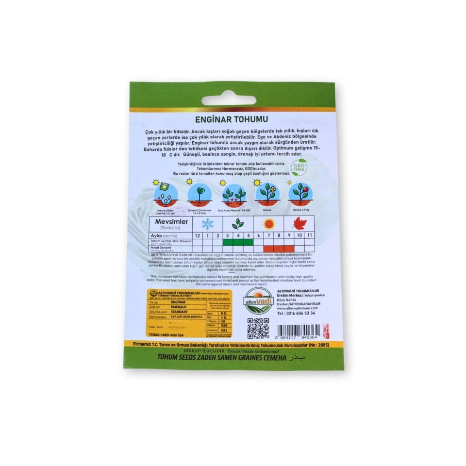 Enginar tohumu - 10 adet