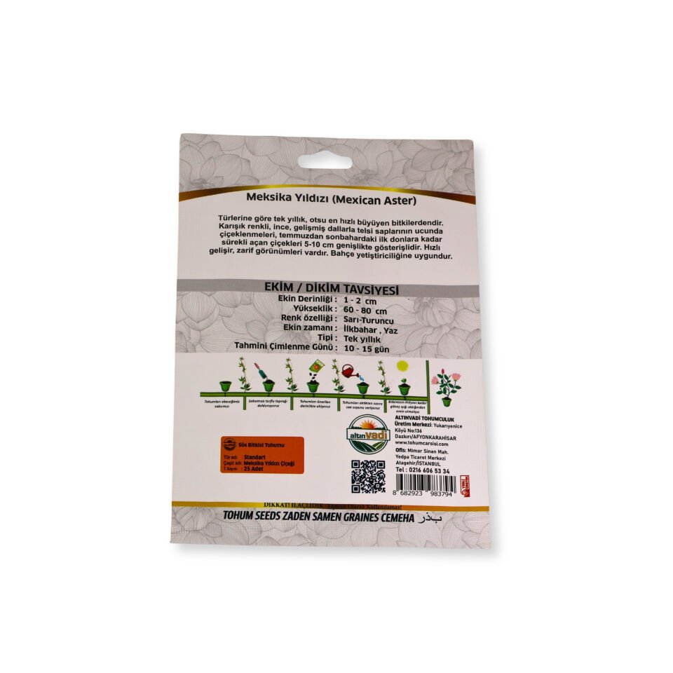 Meksika yıldızı çiçeği tohumu (Mexican aster)