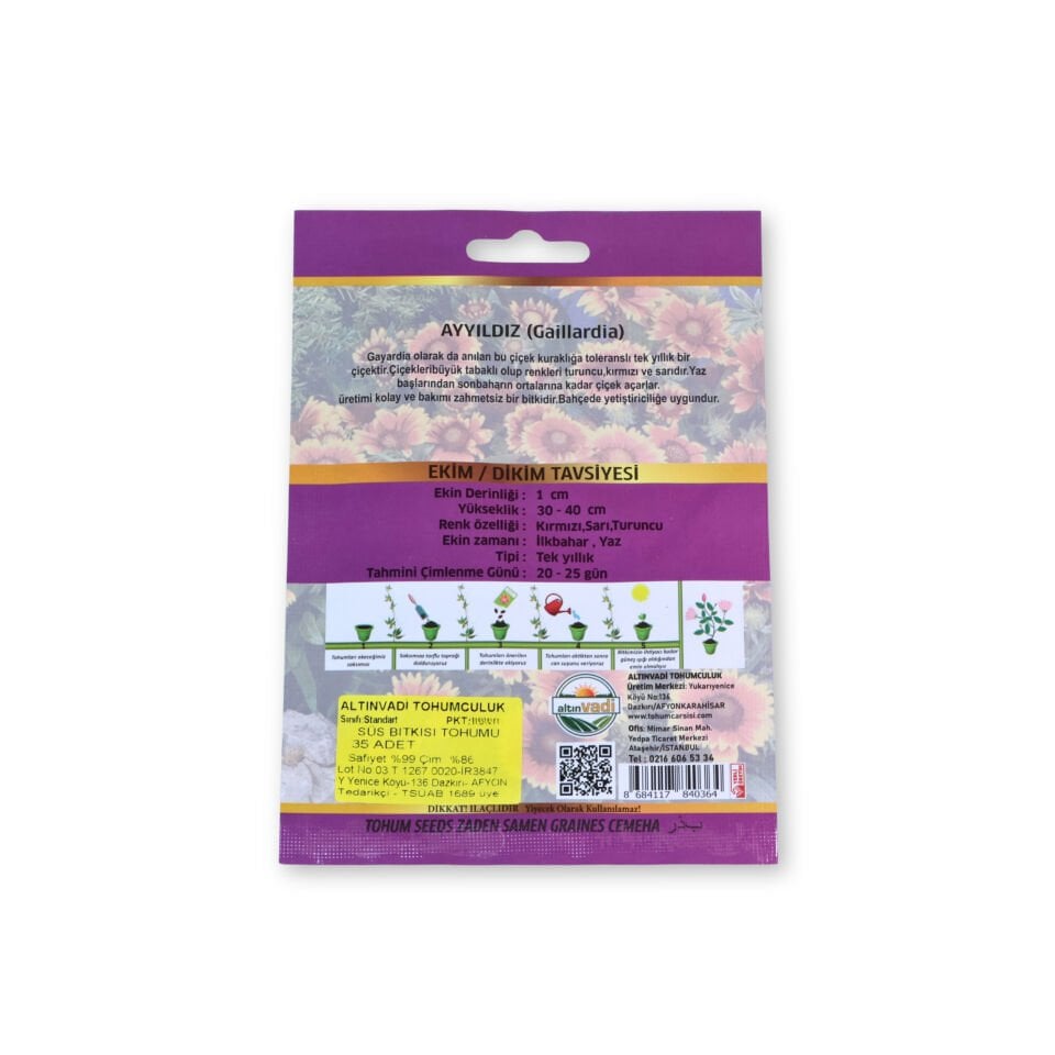 Ayyıldız tohumu (Gaillardia) - 35 adet