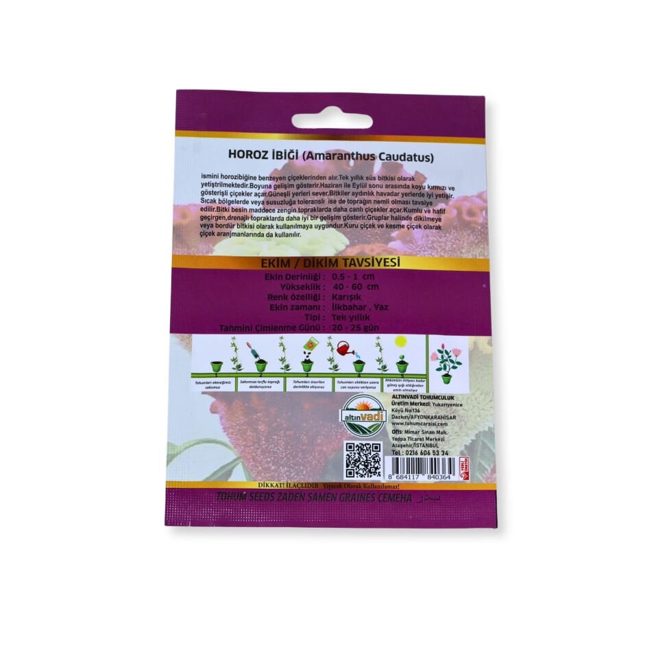 Horoz ibiği tohumu (Amaranthus Caudatus) - 35 adet