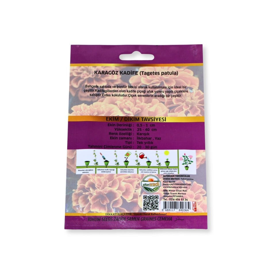 Karagöz kadife tohumu