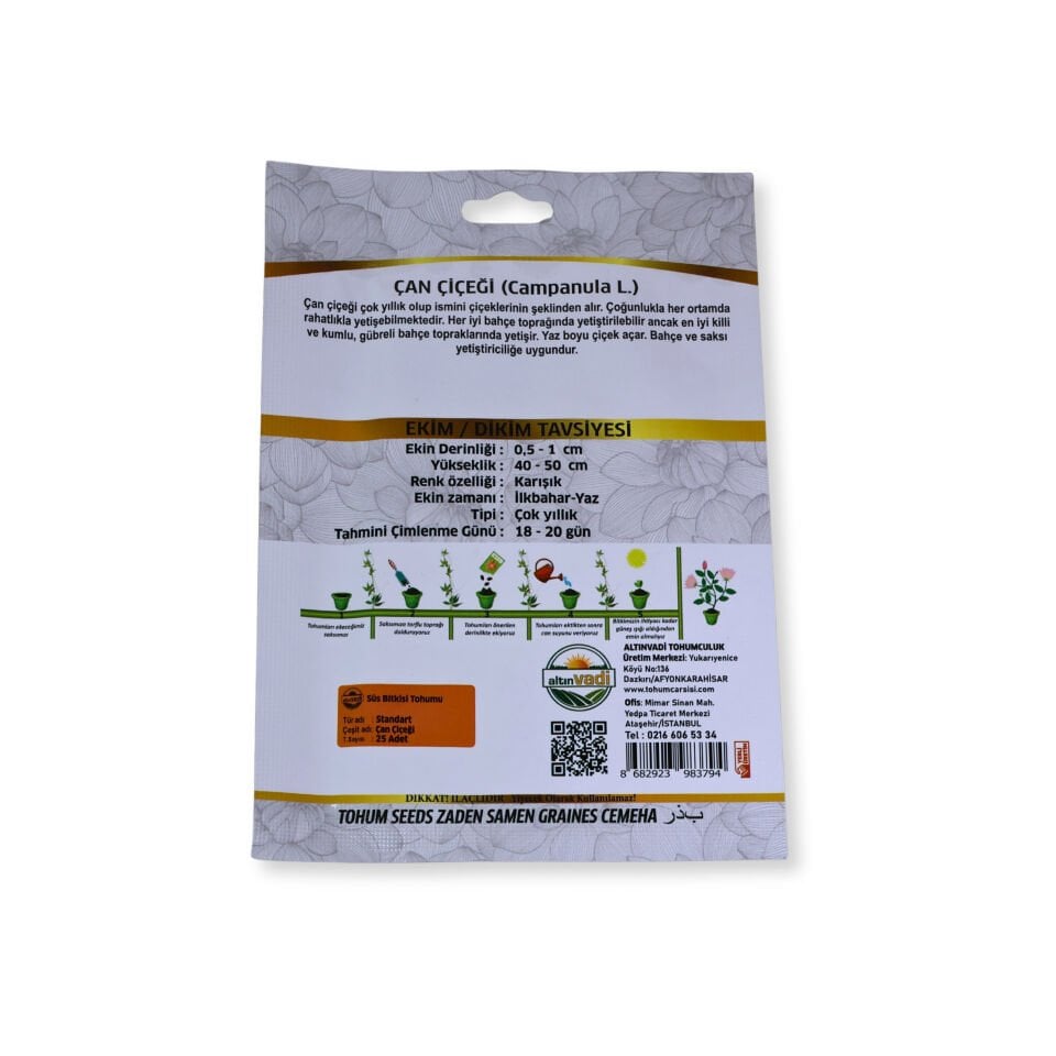 Çan çiçeği tohumu - 25 adet