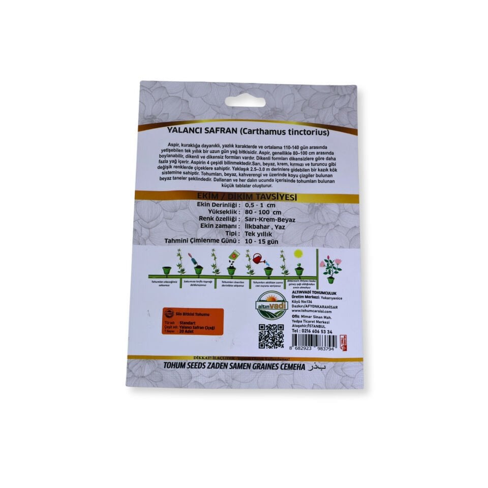 Yalancı safran çiçeği tohumu - 20 adet