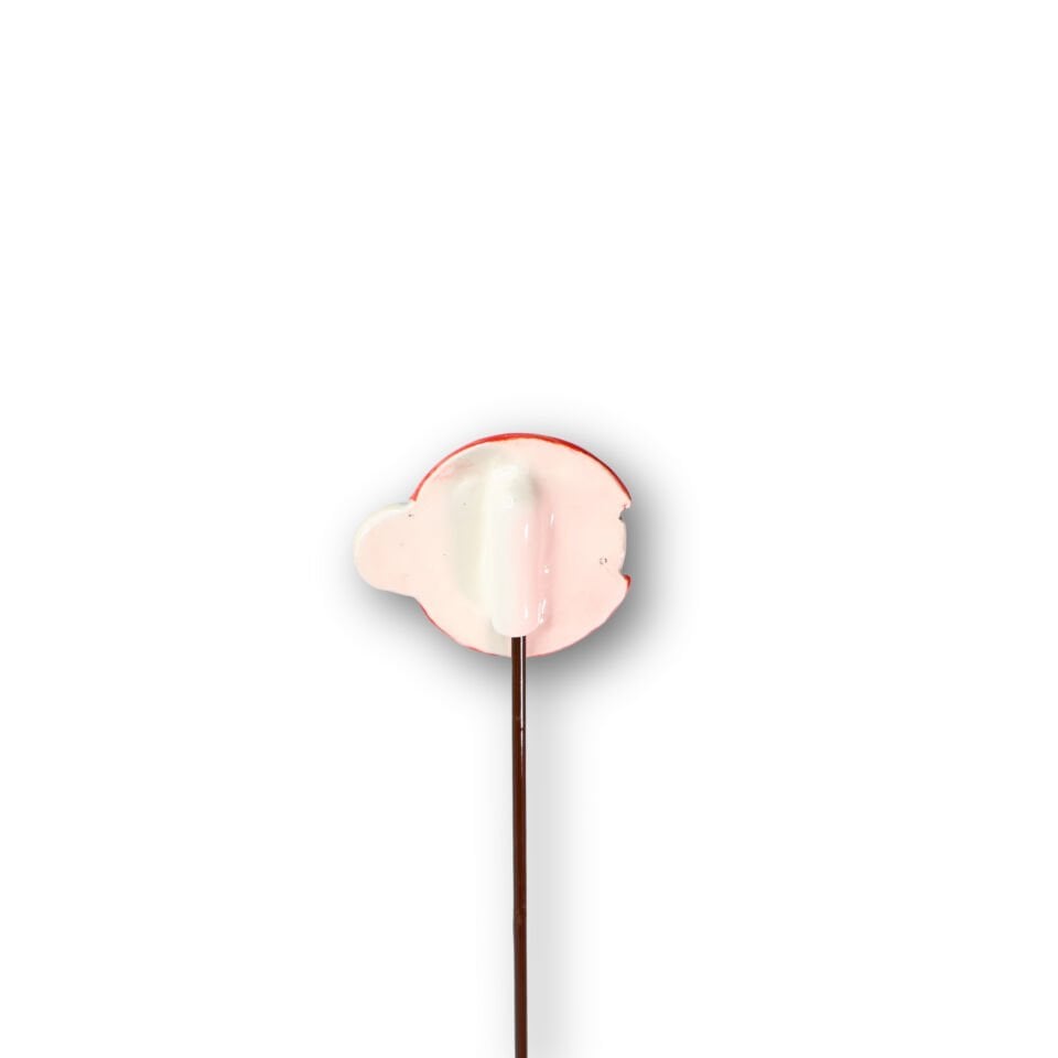 Seramik saksı süsü uğur böceği sola bakan