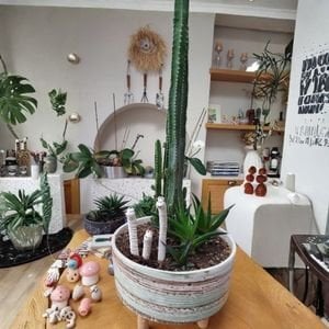 Seramik saksı süsü solucan 15 cm