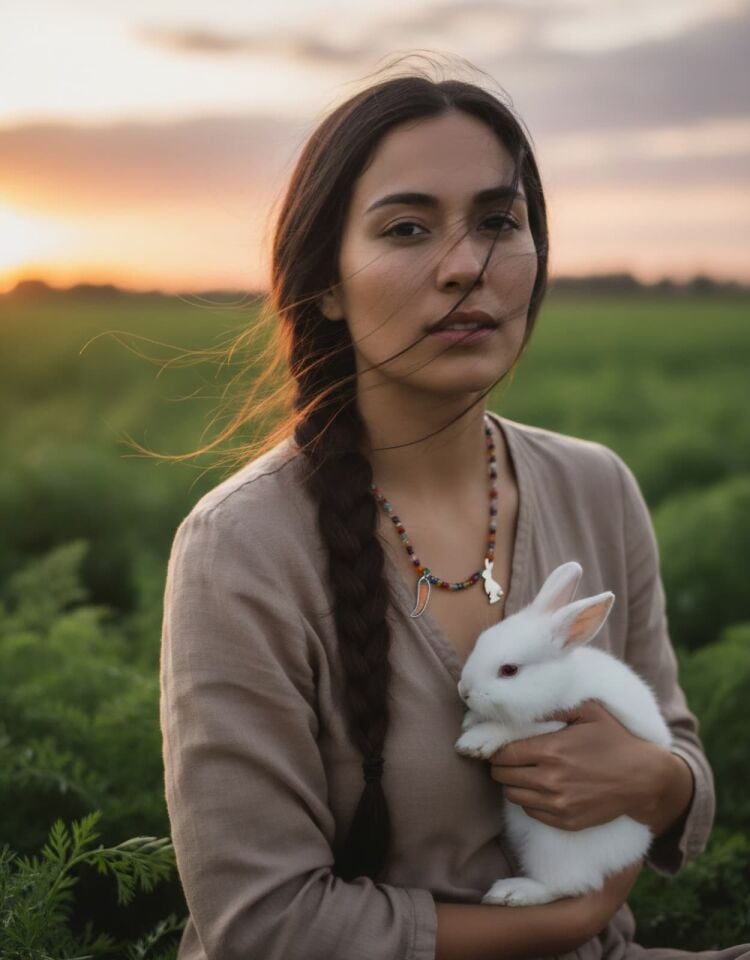 Tavşan havuç gümüş kolye