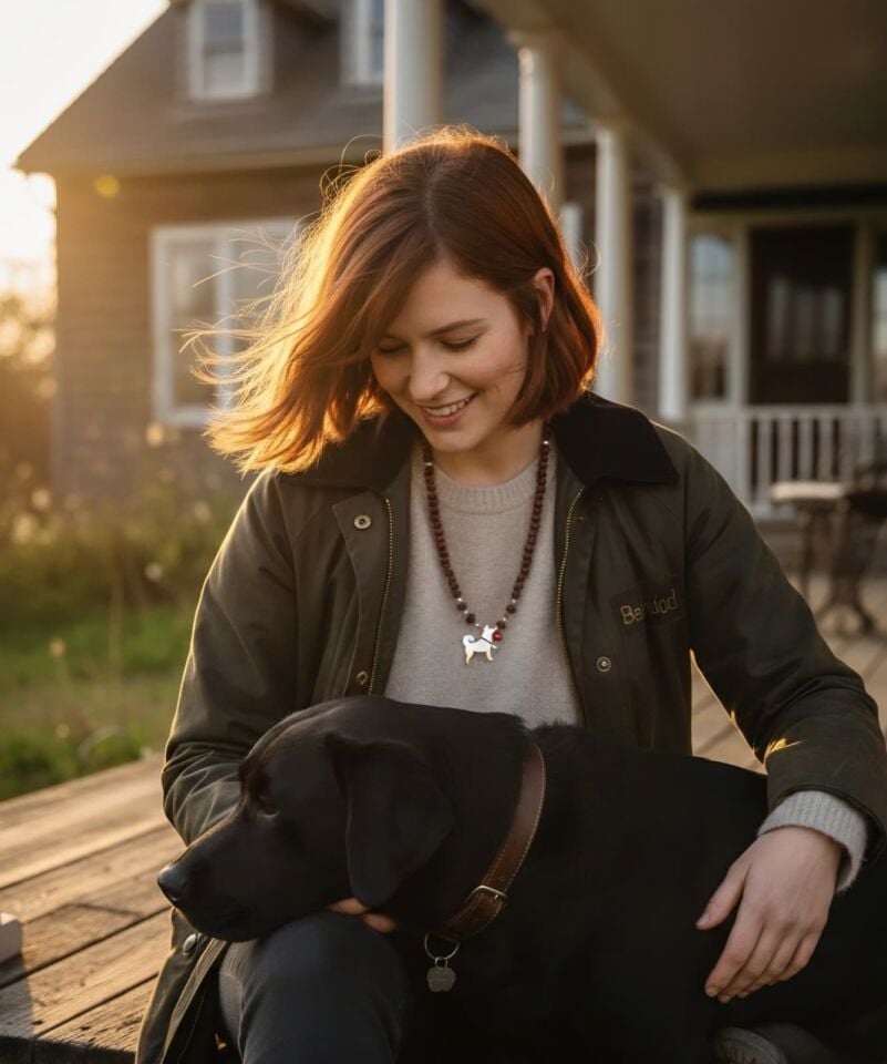 Köpek gümüş kolye