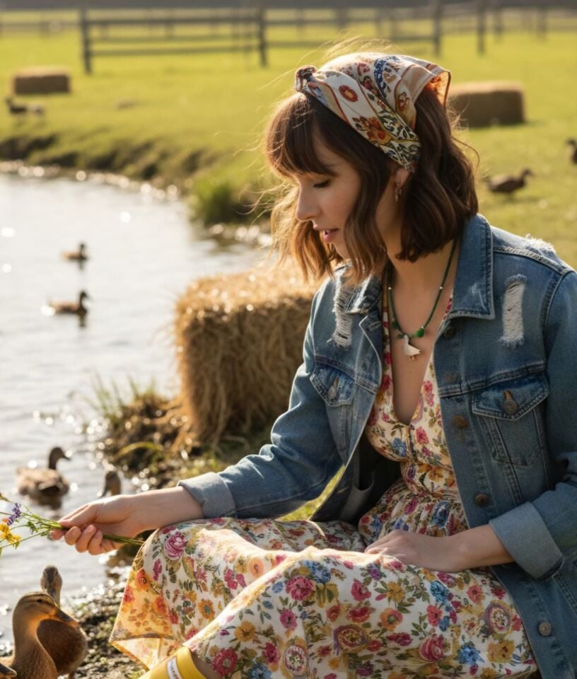 Ördek gümüş kolye