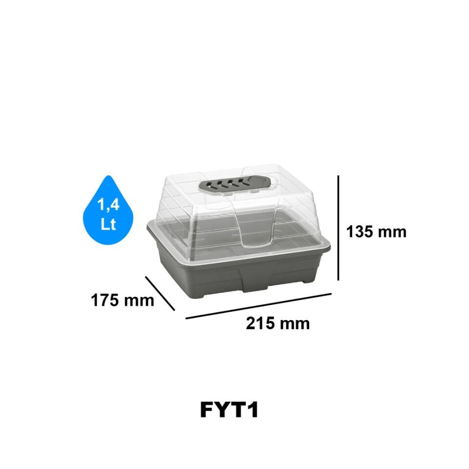Fide Yetiştirme Fanusu Küçük Boy 1 No Antrasit