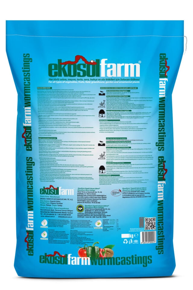 EkosolFarm Solucan Gübresi 25 kg