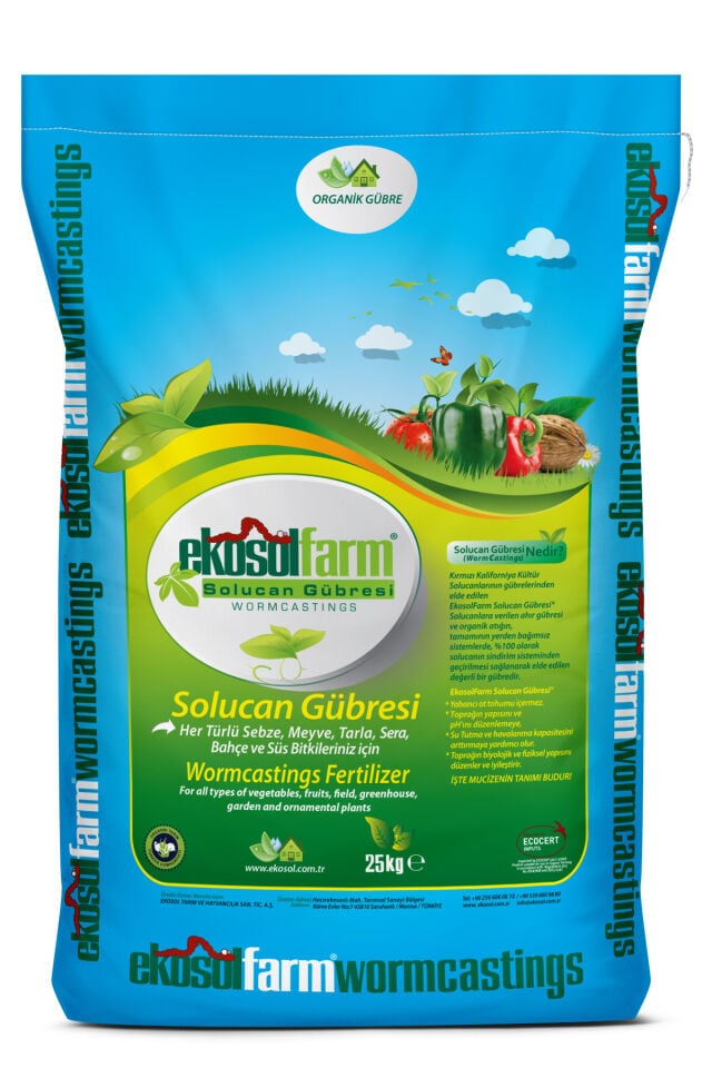 EkosolFarm Solucan Gübresi 25 kg