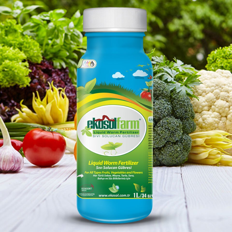 EkosolFarm Sıvı Solucan Gübresi 1 Litre | Organik Bitki Besleme