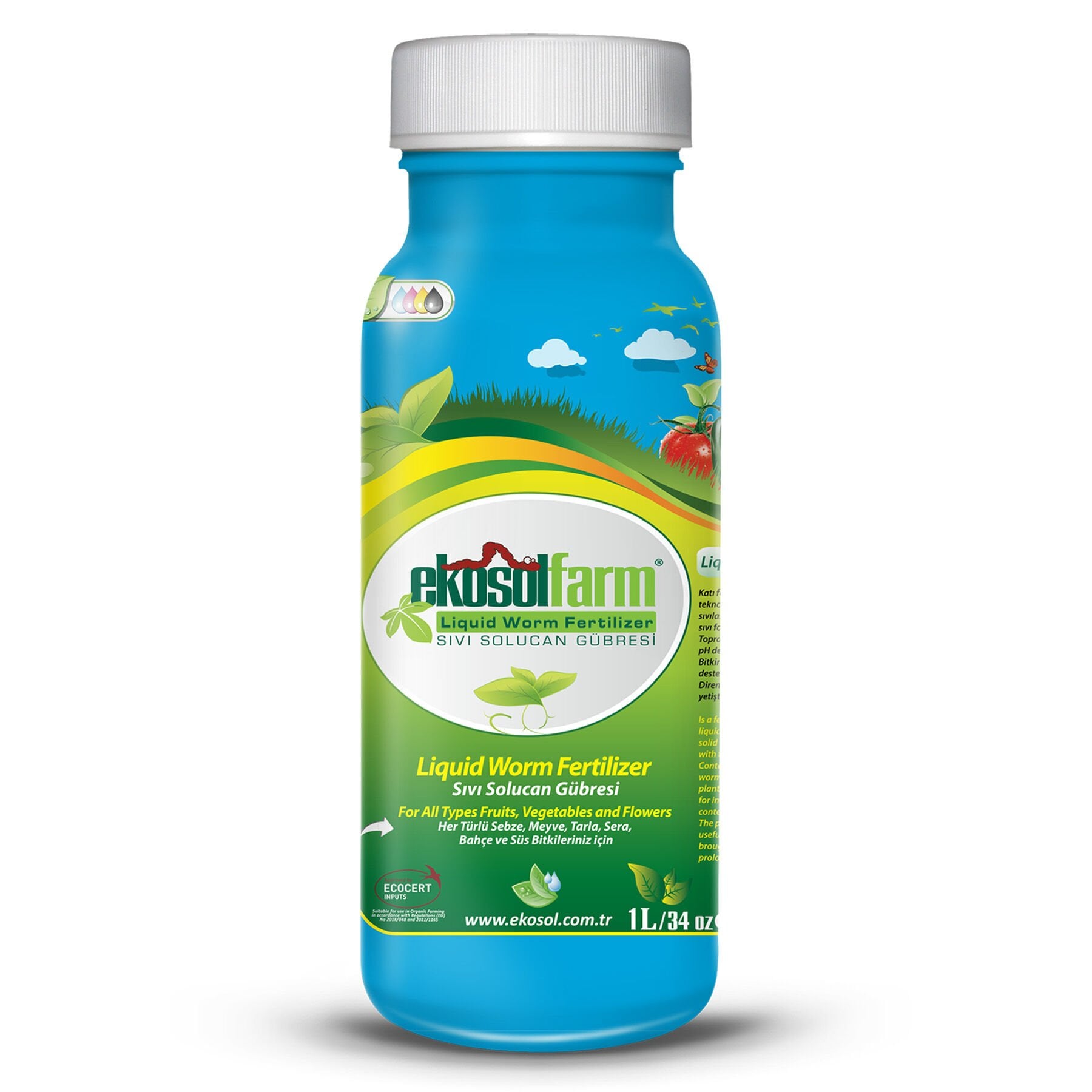 EkosolFarm Sıvı Solucan Gübresi 1 Litre | Organik Bitki Besleme