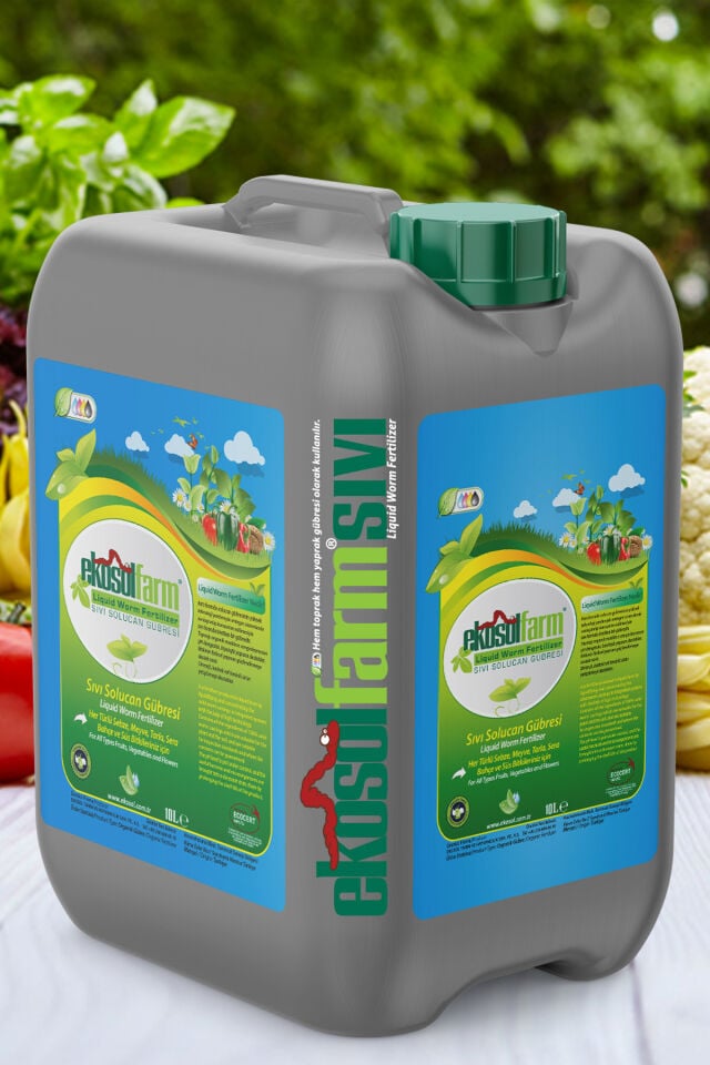 EkosolFarm Sıvı Solucan Gübresi 10 Litre | Organik Bitki Besleme