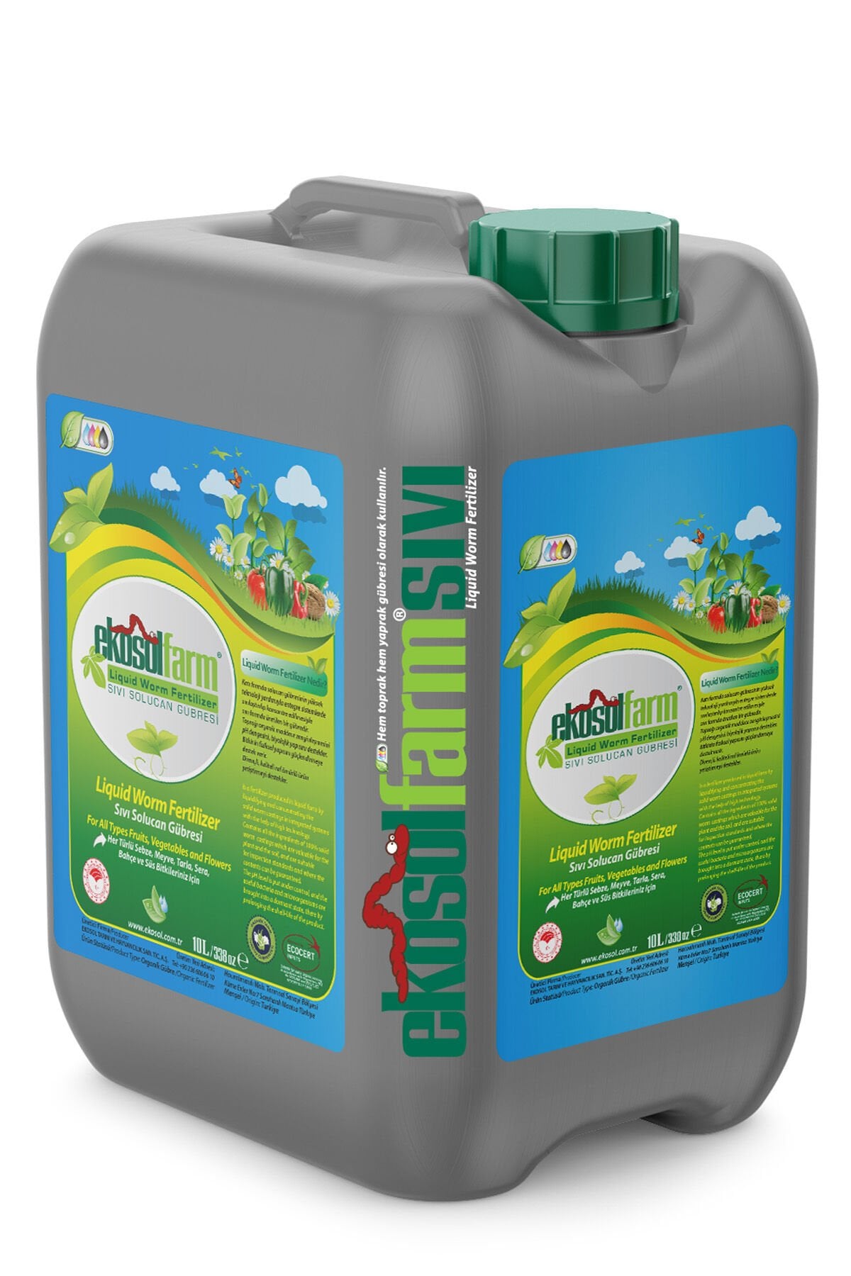 EkosolFarm Sıvı Solucan Gübresi 10 Litre | Organik Bitki Besleme