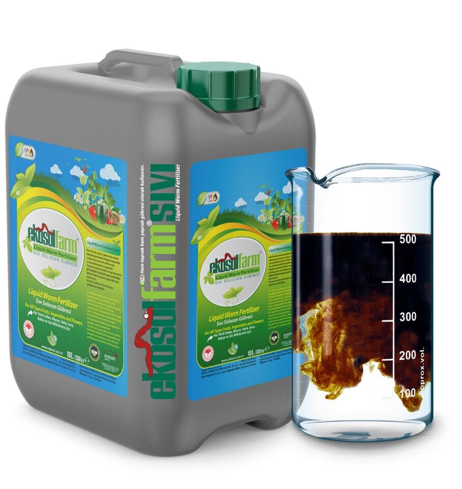 EkosolFarm Sıvı Solucan Gübresi 10 Litre | Organik Bitki Besleme