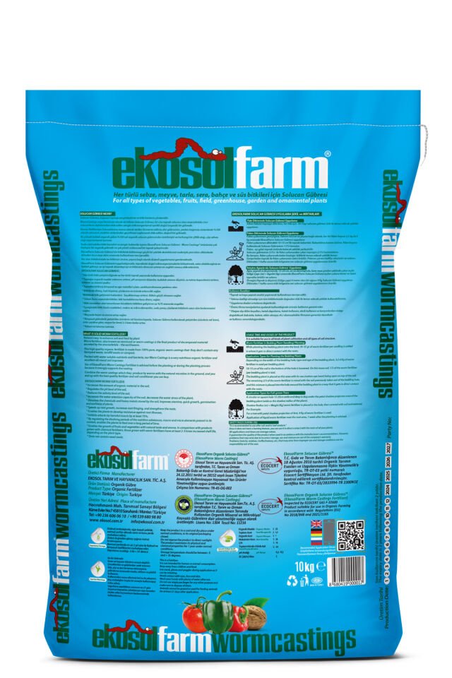 EkosolFarm Solucan Gübresi 10 kg