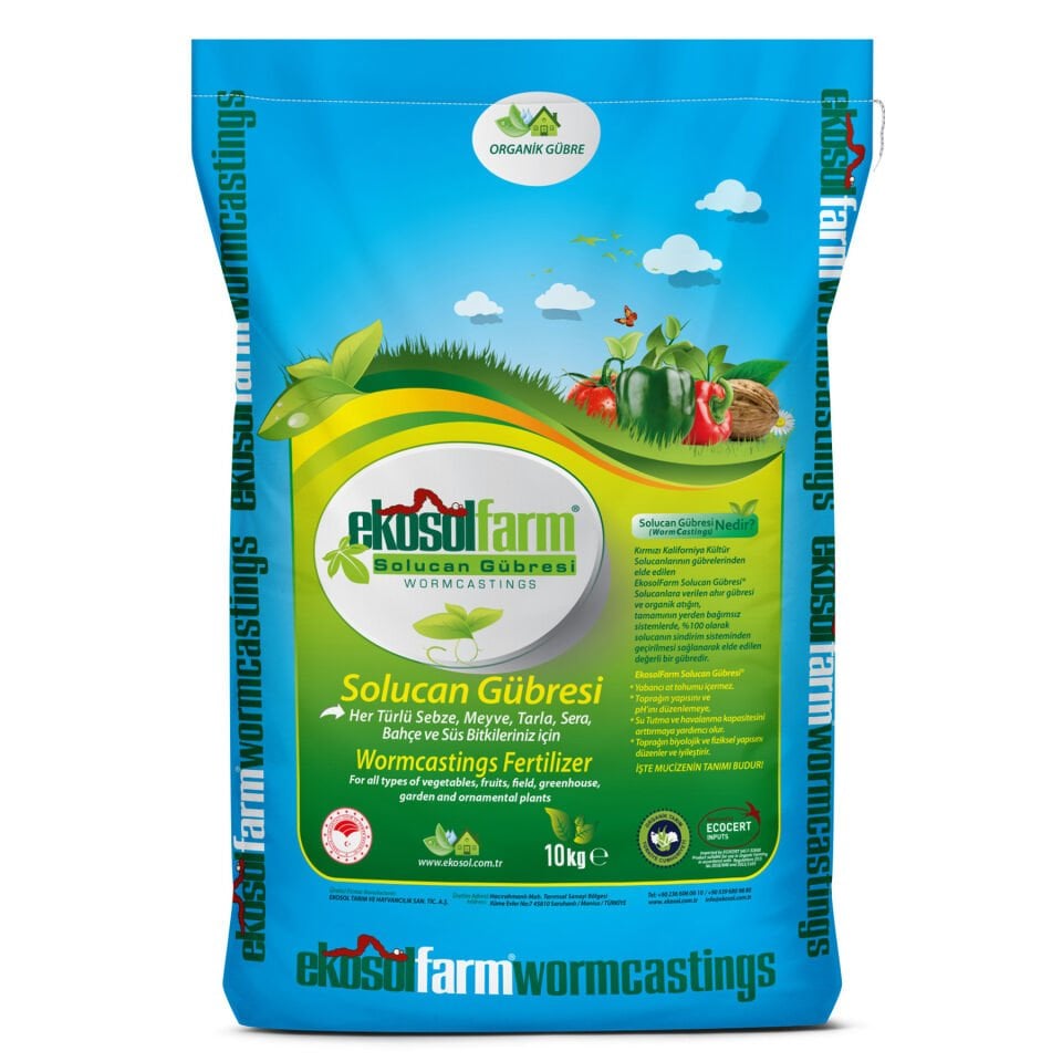 EkosolFarm Solucan Gübresi 10 kg