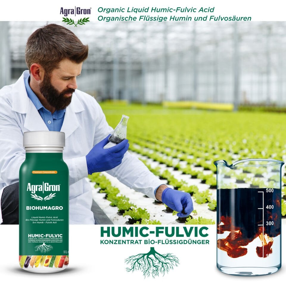 AgraGron BioHumagro Leonardit Menşeili Hümik Fülvik Asit 1 Lt